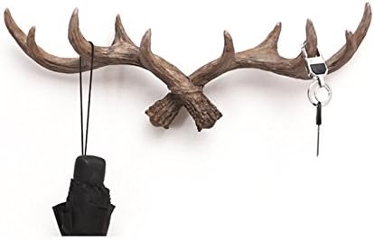 Miniatura 6 de Mural Art Ganchos de pared vintage con cuernos de ciervo para colgar ropa, sombrero, bufanda, llave, Navidad, reno, cuernos de ciervo, colgador de