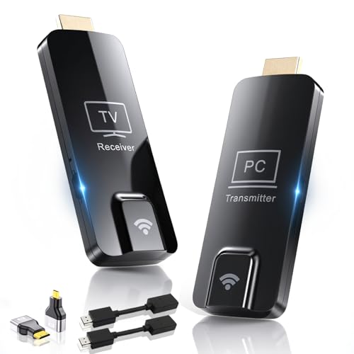 Image of ORIVISION Wireless HDMI Transmitter and Receiver 328FT/100M,5.8G/2.4G Display Adapter Dongle for Audio/Video from PC/Laptop/Phone/Tablet to Monitor/TV/Projector 4K Input 1080P Output USB HDMI Extender