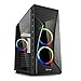 Sharkoon NIGHT SHARK RGB - Caja de Ordenador, PC Gaming, Semitorre ATX, Negro