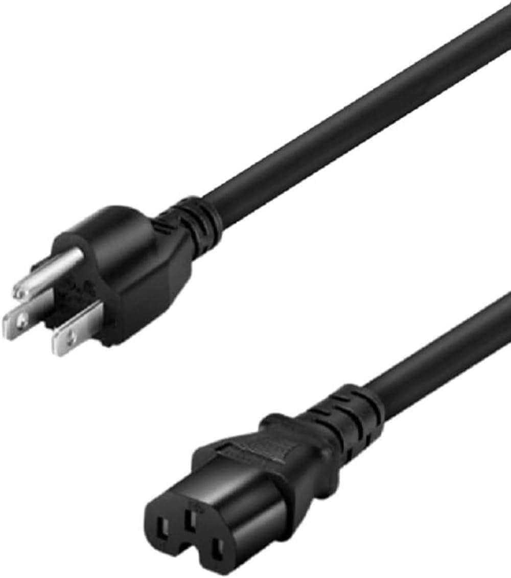 NEMA 5-15P to C15 Heavy Duty Power Cord, US Standard 3 Prong to C15 Power Extension Cable, 14 Gauge, 15A/125V, UL Listed, Black, 10ft/3m, for Routers, Switches, Data Center, Server Equipment