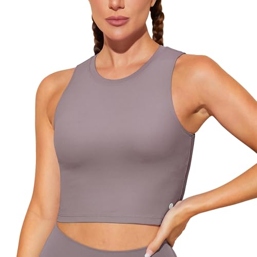 Image of Natural Feelings Nudi Sports Bras for Women Removable Padded Yoga Tank Tops Sleeveless Fitness Workout Crop Tops