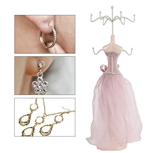 Présentoir collier mannequin rotatif robe princesse pour bijoux