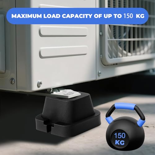 4 Stück Dämpfungssockel,Gummifüße Klimaanlage,Dämpfungssockel Wärmepumpe,für Bodenkonsole Klimaanlage Antivibrationsfüße,Wasserdichter und Stoßdämpfender,150KG Belastbar