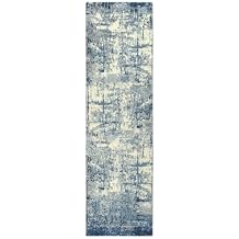 Rizzy Home Alora Decor Essential 26" x 8 Abstract Blue/Ivory Hybrid Area Rug