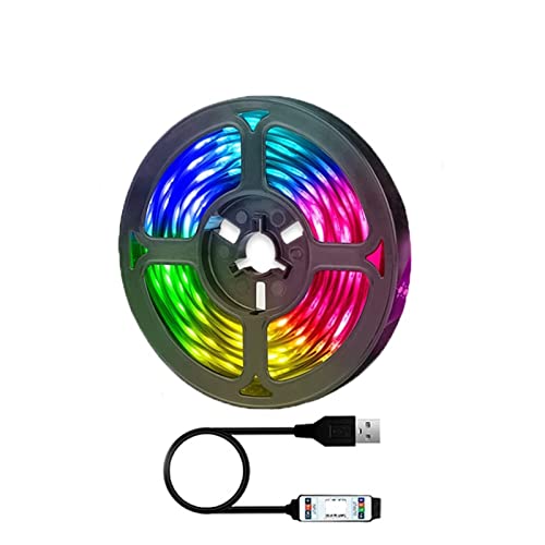 Control Bluetooth en tira de luces LED 10m RGB 5050 USB para máxima personalización lumínica.