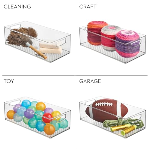 InterDesign iDesign Recycled Plastic Stackable Storage Bin for - Linus Collection - Clear by InterDesign - Image 7