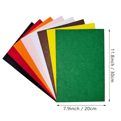 Image of Jtnohx Stiff Felt, 2mm Thick Felt Sheets for Crafts, 8 inchx12 inch Hard Felt Fabric Squares 8Pcs for DIY Projects (Christmas Series)