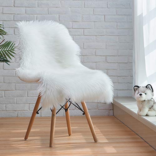 Ciicool Faux Sheepskin Rugs Soft Faux Fur Rugs White Fluffy Rugs Chair Couch Cover Fuzzy Rugs For Bedroom Floor Sofa Living Room 2X3 Feet #TOP7