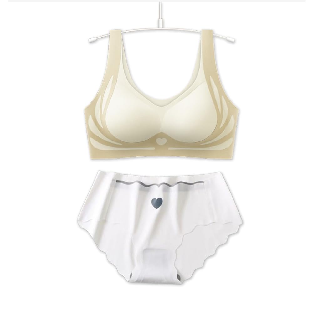 chill pookie Women’s Seamless Heart Accent Bra & Panty Set | Soft Stretch, Wire-Free Comfort, Full Coverage | No Marks, No Show Under Clothes-picture-28