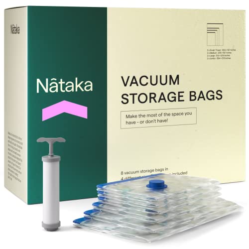 𝗪𝗜𝗡𝗡𝗘𝗥 𝟮𝟬𝟮𝟯* Vacuum Storage Bags Clothes, Hanging Vacuum Storage Bags, Clothes Storage Bag 8 Pack (2 Jumbo, 2 Large, 2 Medium
