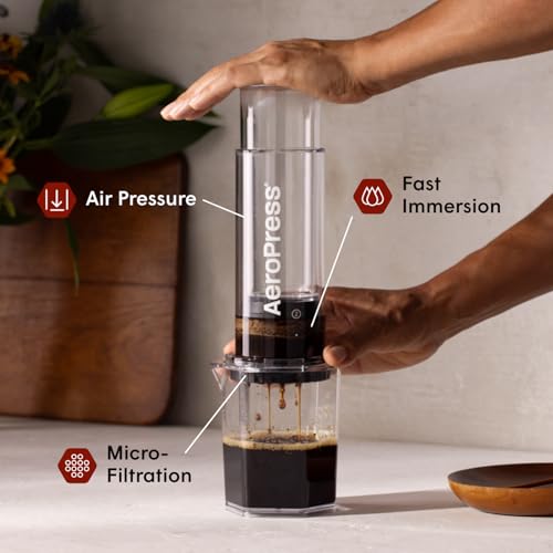 Image of AeroPress Clear XL Coffee Press, French Press, Pour-Over & Espresso Style | All-in-One Large Manual Brewer, 2 Min Brew for Less Bitterness, More Flavor, Portable Coffee Maker, Travel & Camping