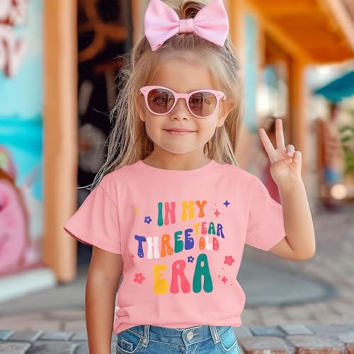Birthday Girl Shirt Toddler Baby Girl in My Two-Seven Year Old Era Tshirt 2nd 3rd 4th 5th 6th 7th Bday Party Outfit3