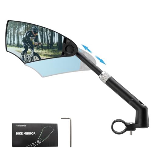 ROCKBROS Bike Mirrors for Handlebars, HD Anti-glare & Scratch Resistant