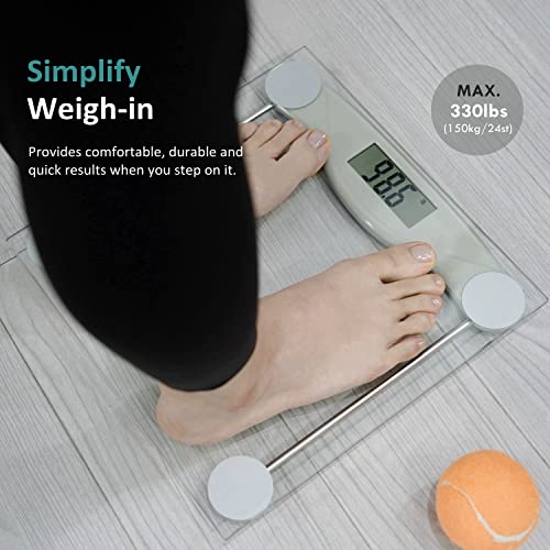 image for NUTRI FIT Digital Bathroom Scale for Body Weight, Precision Weighing S