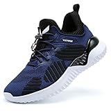 Littleplum Boys Running Shoes Slip On Kids Sneakers Mesh Tennis Shoes Lightweight Breathable for Athletic Gym School Sport Blue Little Kid Size 10