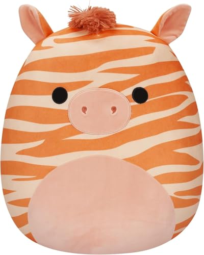 Squishmallows Official Jazwares 11-Inch Josue Peach Zebra - Add Josue to Your Squad