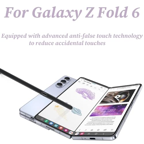 Z Fold6 S Pen Replacement for Samsung Galaxy Z Fold6 Slim SPen Fold 6 Stylus Pen, Z Fold-6 S Pen Fold Edition for Samsung Galaxy-Z Fold-6 Stylus Pen+ 2 Tips (Black) - Thumbnail 5