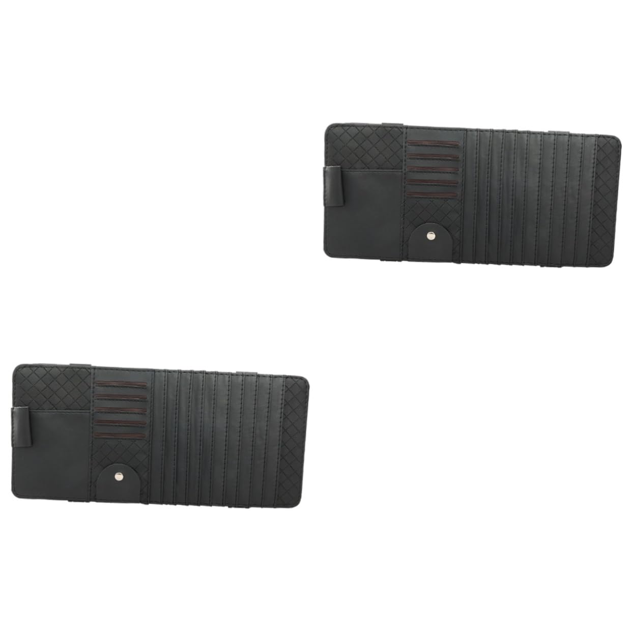 ibasenice 2 Stücke Sonnenblende Lagerung Organizer Fahrzeug Lagerung Tasche Stift Slot Leder Organizer