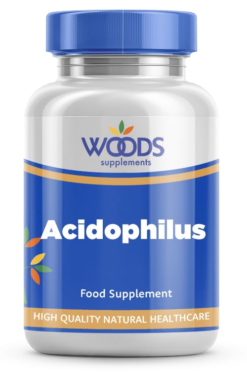 Acidophilus (180 Capsules) from Woods Supplements | Contains 50 Million Friendly Bacteria per Capsule | Lactobacillus Acidophilus Digestive aid | Suitable for Vegans