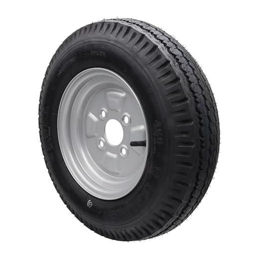 STEMA komplett hjul 4,50–10 400 kg bultcirkel 4 x 100 släpvagnsdäck 4,50 x 10 76 m stema