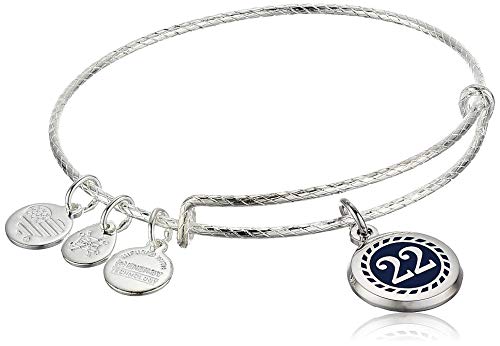 Alex and Ani Color Infusion Numerology Twenty Two EWB, SS, Shiny Silver, One Size (A20EBNUM12SS)