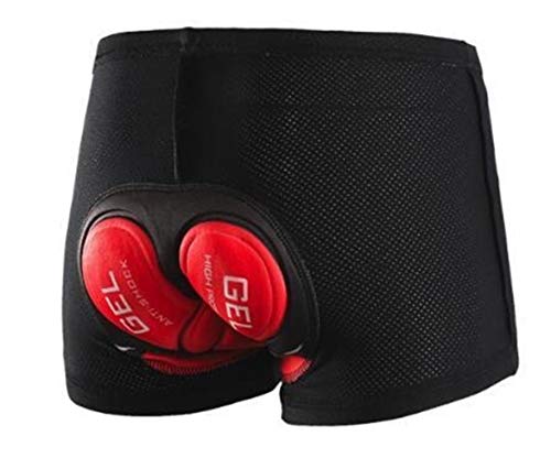 HSCZXV Radhose Radfahren 5D Gel Pad Mountain Bike MTB Shorts Stoß- Rennrad Unterhos Downhill Shorts (Color : 001B red Silicone, Size : L) Cover