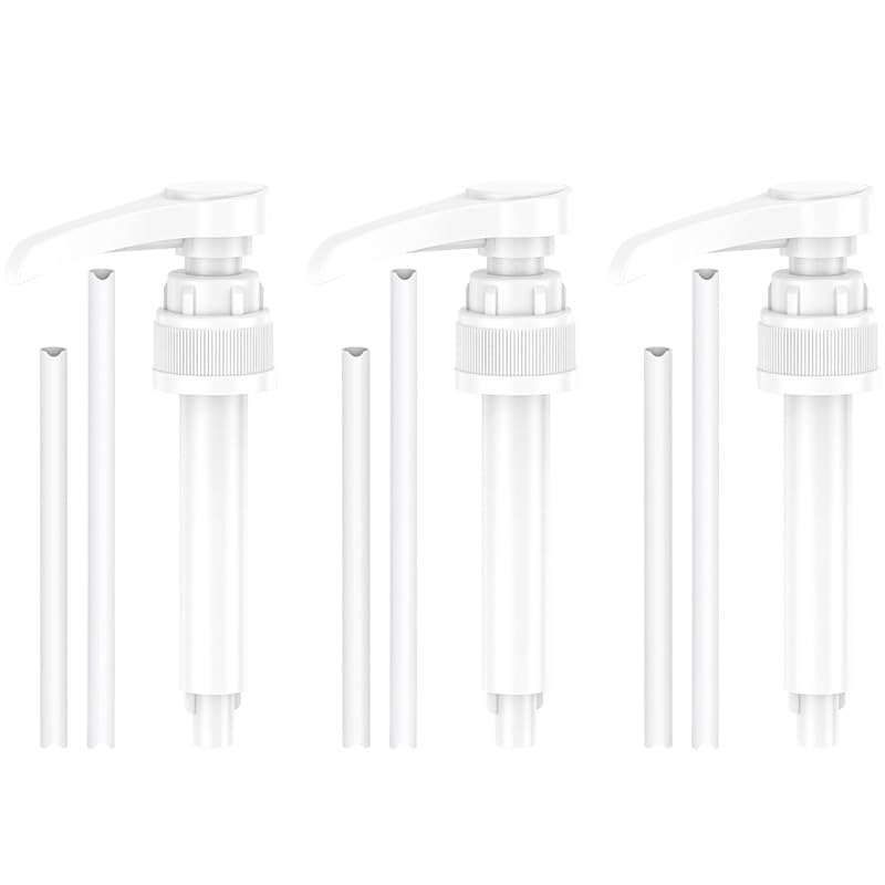 Pompe Doseuse pour Bouteilles 500/1000ml - Lot de 3 Distributeurs à Pompe avec Tuyaux - Compatible avec Boissons Vitales et Sirops