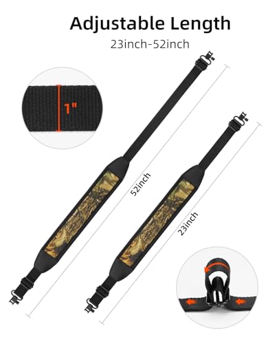EZshoot Two Point Sling with Wide Pad, Rifle Sling Length Adjustable - image 2