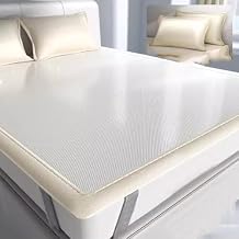 Cooling Pad for Sleeping Ice Silk Rattan Matting, Summer Sleeping Mat 3 Piece Set, Good Heat Conduction Mattress Topper Pad for Summer Hot SleepersYellow,150 * 200cm