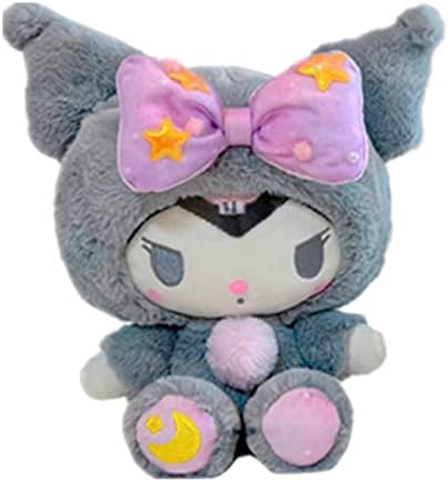 Cute Plush Dolls,9.8in/25cm My Melody Plush Toys,Kawaii Kromi Plush Dolls,Cartoon Stuffed Animals My Melody Cinnamoroll Plush Toy Anime Kawaii Cute Soft Plushie Appease Girls Doll Toys Gifts (Kuromi)