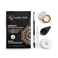 Marie-José All-in-One Henna Brows Kit für Profis. Ausreichend für 25 Behandlungen - Natürlich & vegan Augenbrauen färben!