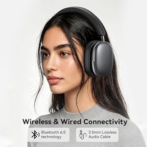 Eduiosma Bluetooth Headphones Wireless Over Ear 80H Playtime (Black) — photo 6 of 6