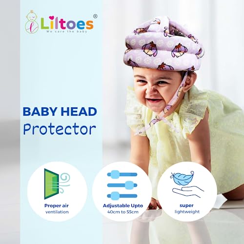 Image of LILTOES Baby Head Protector for Safety of Kids 6M to 3 Years- Baby Safety Helmet with Proper Air Ventilation & Corner Guard Protection (Daisy Posey)