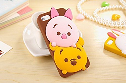 iPhone 6 Plus Case, Maxbomi - 3D Cute Cartoon Animal Winney the Pooh Bear Piglet Soft Silicone Rubber Protective Skin Protector Back Case Cover for iPhone 6 Plus (5.5 inch)