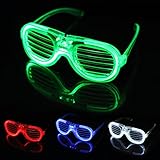 ♥【Leuchtendes LED-Brillen-Set】 Diese leuchtende Brille hat zwei Stile zur Auswahl, eine ist eine Brille im normalen Stil und die andere eine Brille im Liebesstil. Jedes Set enthält vier Farben, nämlich Weiß, Blau, Pink, Grün, einfach zu machen Party im Cyberpunk-Stil