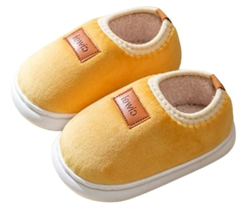 Hycurey Boys Girls House Warm Soft Slippers Fuzzy Winter Soft Slippers For Kids Fleece Non-Slip Toddler Home Indoor Shoes