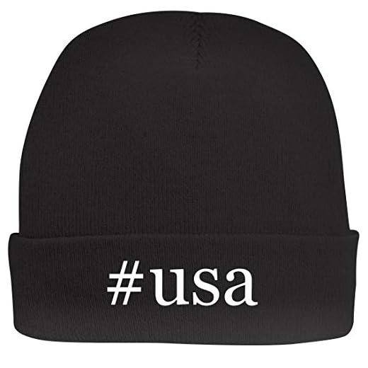 Shirt Me Up #USA - A Nice Hashtag Beanie Cap, Black, OSFA