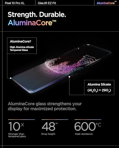 Spigen Glas.tR EZ Fit Verre Trempé pour Google Pixel 10 Pro XL, Pixel 9 Pro XL, 2 Pièces, Kit d'installation inclus, Dureté 9H, Résistant aux Rayures