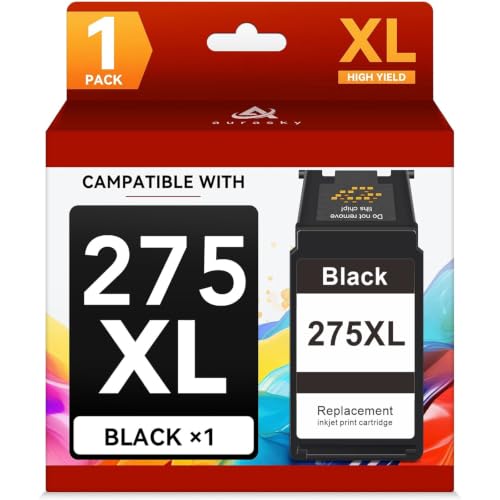 Image of 275XL PG-275XL Compatible Ink Cartridge Replacement for Canon 275 275XL PG-275 PG275 XL Black Ink for PIXMA TS3522 TR4720 TS3500 TS3520 TR4700 TR4722 TS3722 Printer Ink Cartridges, 1 Black