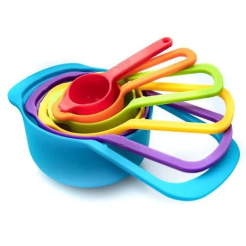 Kit 06 Colheres Copo Colher de Medidas Coloridas, Premium, Felix Magazine