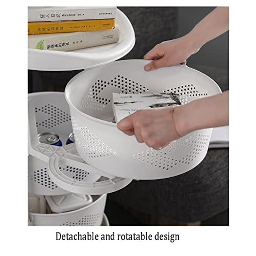 Estante giratorio con cesta extraíble multifuncional para un almacenamiento dinámico 5