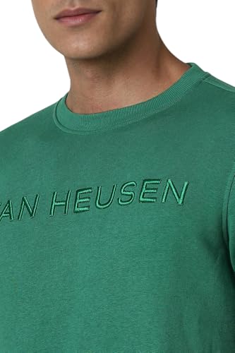 Image of Van Heusen Men's Embroidered Premium Cotton Full Sleeve Regular Fit Sweatshirt | Effortless Styling | Premium Cotton Blend