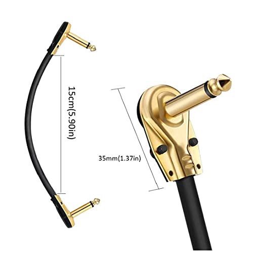 Guitar Patchkabel, Gitaar Patch Leads Voor Guitar/Vlakke Hoeken Patchkabel Instrument Cable 15cm 3pcs - Image 6