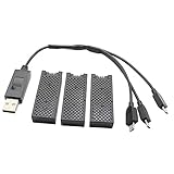 yotijar RC 3.7V 400mAh Lithium Battery with USB Charger for WLTOYS XK K127 RC Drone