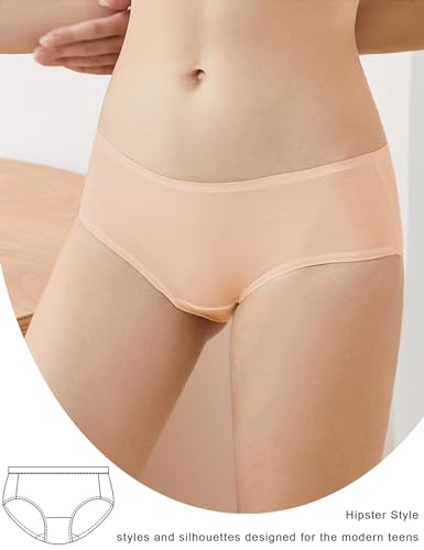 Kiench Youth Girls Cotton Underwear Hipster Panties for Teens Pack of 62