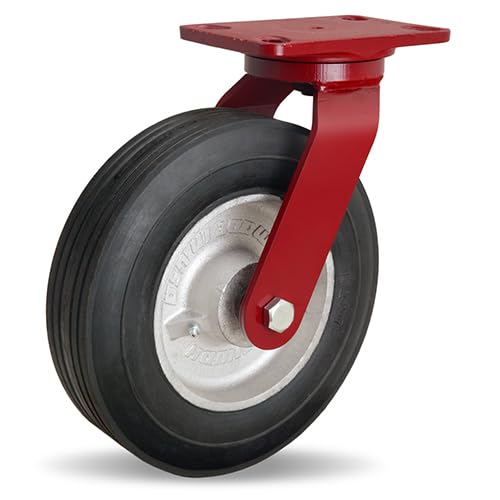 S-8010-SU Hamilton 10" Cush-N-Flex Swivel Plate Caster 700 lb Capacity