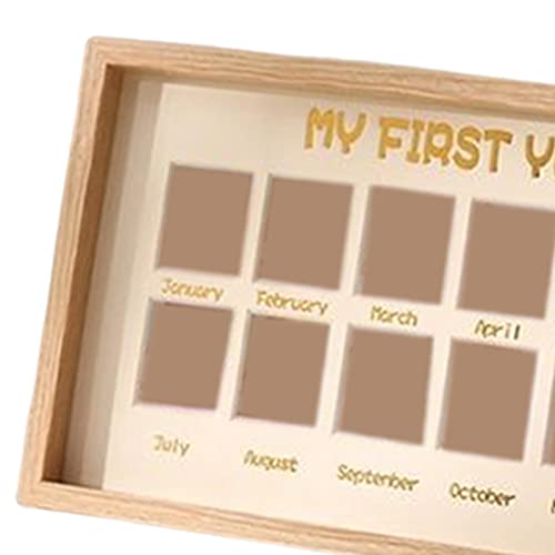 Vaveren Moldura para o ano do bebê, elegante recém-nascida infantil decorativa unissex moldura para