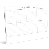 Evercio Weekly Planner Notepad 11” x 8,5” | Undated Daily To Do List Pad | Weekly Productivity Habbit Tracker Academic Planner Goal Tracker Organizer /w Notes Section | Full Year - 52 Tear Off Sheets