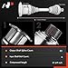 A-Premium CV Drive Axle Shaft Assembly Compatible with Chevy GMC Silverado Sierra 1500 2500 3500 HD Classic & Hummer H2, 4WD Models, with Heavy Duty Thermoplastic Outboard Boot, Front Left or Right