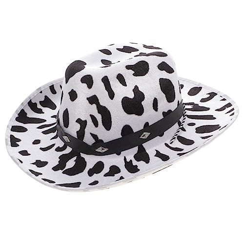 Chapeau de cowgirl feutre Healvian femme finitions soignées accessoire élégant pour cosplay